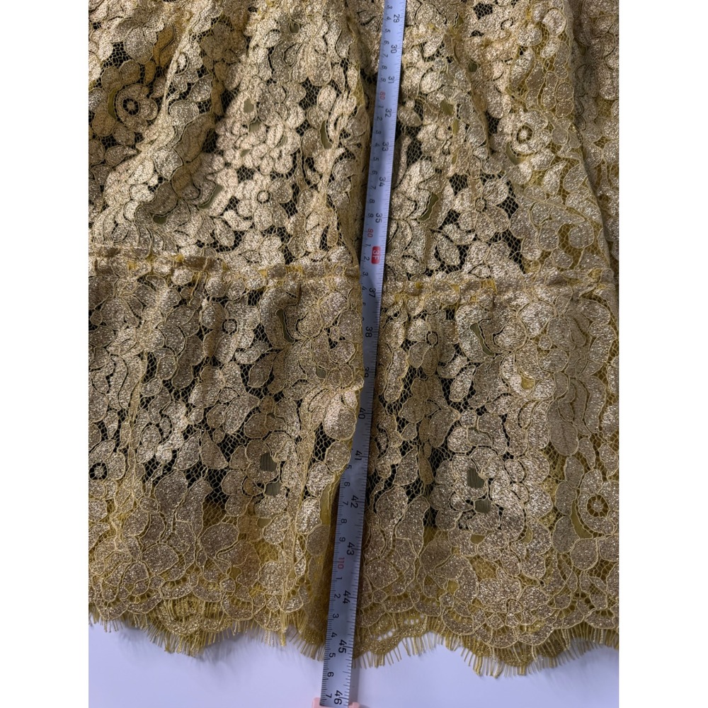 Hill House Home Collector's Edition Ellie Nap Dress Small Gold Metallic Lace NWT - Picture 8 of 15